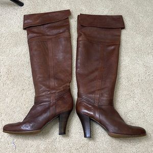 Coclico tall brown leather boots size 39.5